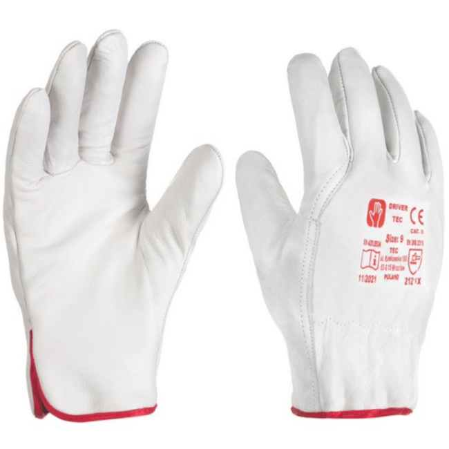 Rękawice robocze ze skóry DRIVER TEC nr 10 (IM6601) - zdjecie numer 1