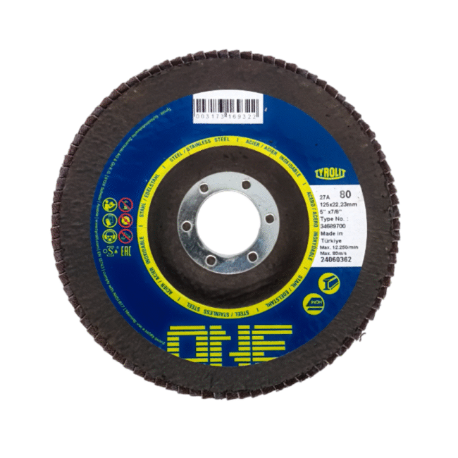 Ściernica lamelkowa fi 125x22 gr 80 metal/inox Basic/ONE TYROLIT (T0002) - zdjecie numer 2