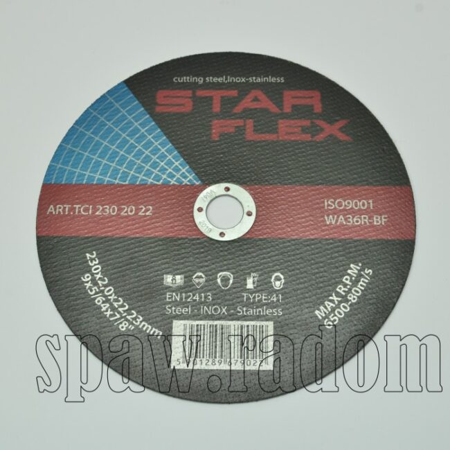 Tarcza do cięcia 230x2,0 metal/inox STAR FLEX (IM0511) - zdjecie numer 1