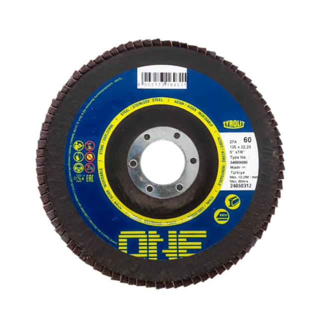 Ściernica lamelkowa fi 125x22 gr 60 metal/inox Basic/ONE TYROLIT (T0001) - zdjecie numer 2
