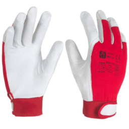 Rękawice robocze wzmocnione skórą COPER TEC RED nr 8 (IM6658) - zdjecie numer 1