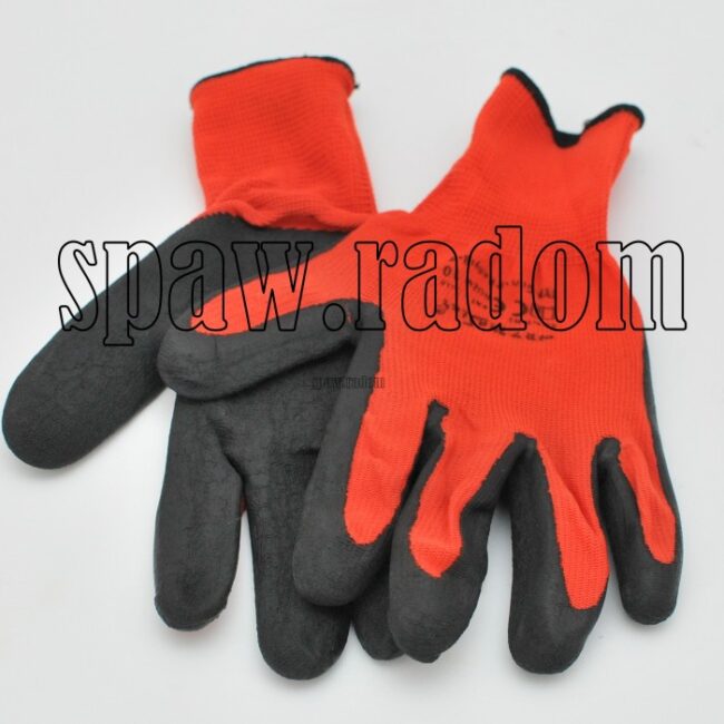 Rękawice robocze, dziane powlekane lateksem nr 9 (IM4579) - zdjecie numer 1