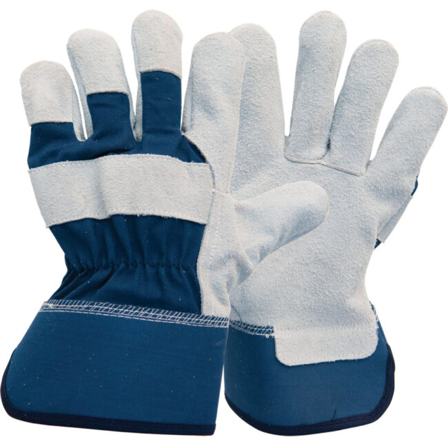 Rękawice robocze wzmacniane skóra bydlęcą lico AC120/7 nr 10 (IM0575) - zdjecie numer 1