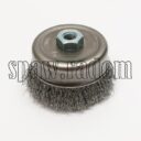 Szczotka doczołowa stalowa fi 80 na gwint M14 (S0008) - zdjecie numer 1