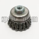 Szczotka doczołowa stalowa fi 75 na gwint M14 (S0027) - zdjecie numer 1