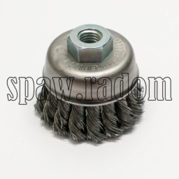 Szczotka doczołowa stalowa fi 75 na gwint M14 (S0027) - zdjecie numer 1