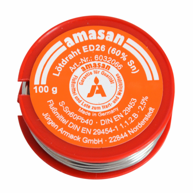 Cyna z topnikiem do lutowania ED26 (drut) fi 2,5/ 100g (AM0007) - zdjecie numer 1