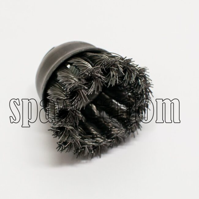 Szczotka doczołowa stalowa fi 50 na gwint M14 (S0001) - zdjecie numer 2