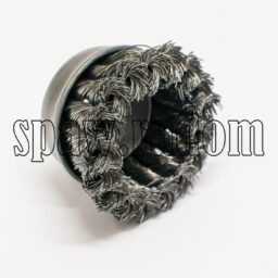 Szczotka doczołowa stalowa fi 75 na gwint M14 (S0027) - zdjecie numer 2