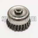 Szczotka doczołowa stalowa fi 80 na gwint M14 (S0036) - zdjecie numer 1