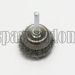 Szczotka doczołowa stalowa fi 40 na trzpieniu fi 6 (S0023) - zdjecie numer 1