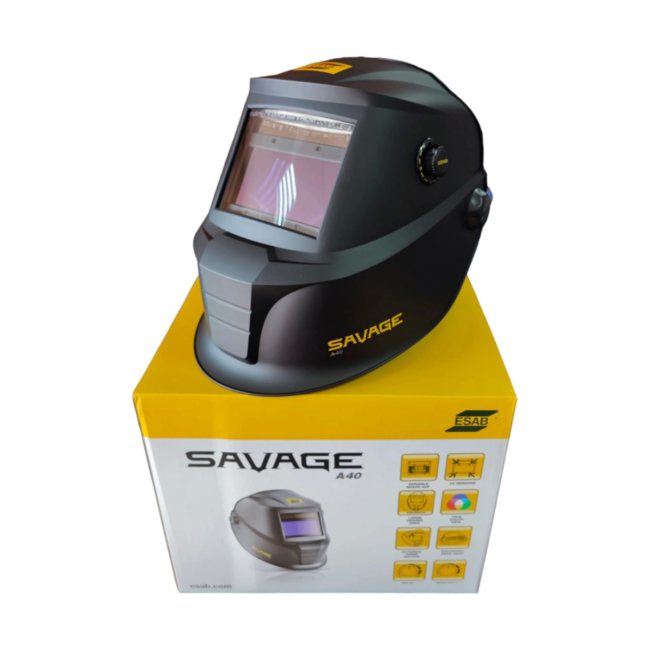 Przyłbica automatyczna SAVAGE A40 4/9-13 czarna (wymienna bateria) (ESAB6955) - zdjecie numer 1