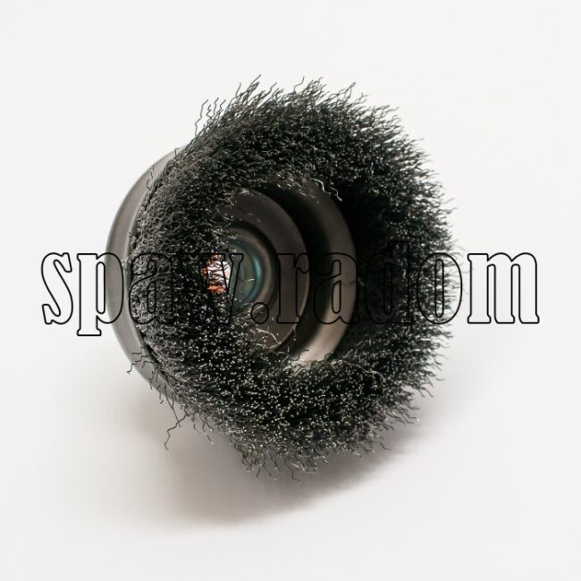 Szczotka doczołowa stalowa fi 80 na gwint M14 (S0008) - zdjecie numer 2