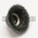 Szczotka doczołowa stalowa fi 80 na trzpieniu fi 6 (S0025) - zdjecie numer 2