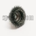 Szczotka doczołowa stalowa fi 60 na trzpieniu fi 6 (S0024) - zdjecie numer 2