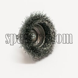 Szczotka doczołowa stalowa fi 60 na trzpieniu fi 6 (S0024) - zdjecie numer 2