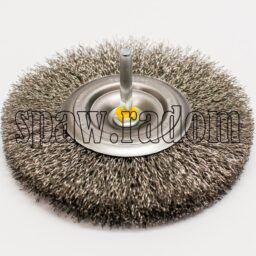 Szczotka tarczowa nierdzewna fi 120 na trzpieniu fi 6 (S0196) - zdjecie numer 1
