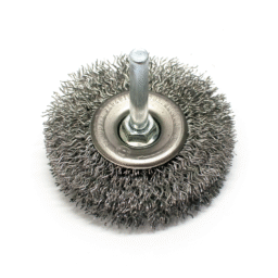 Szczotka tarczowa stalowa fi 60 na trzpieniu fi 6 (S0014) - zdjecie numer 1