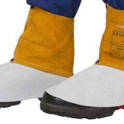 Skórzany nastopnik spawalniczy z dwoiny bydlęcej (para) - Golden Brown 15cm dł. (W5249) - zdjecie numer 1