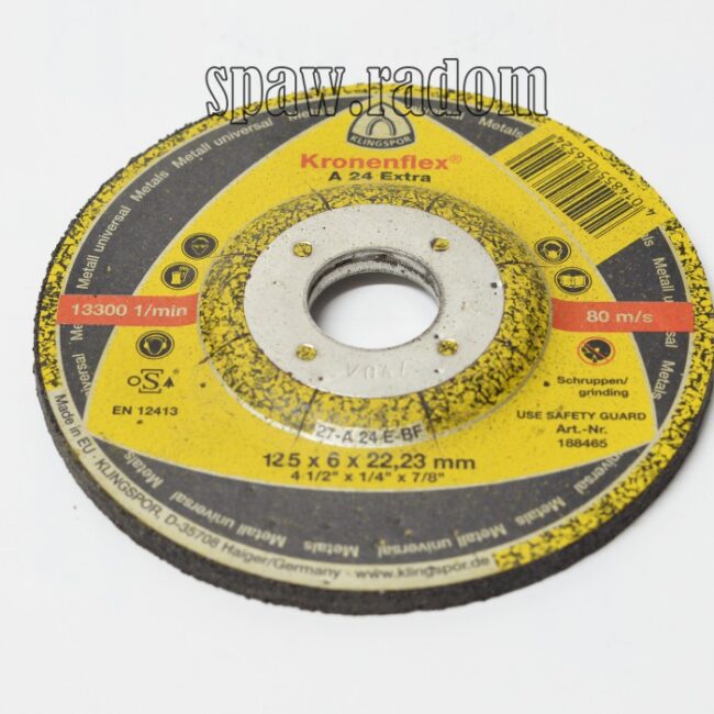 Tarcza do szlifowania metalu A24 Extra 125x6,0x22 KLINGSPOR (K0249) - zdjecie numer 1