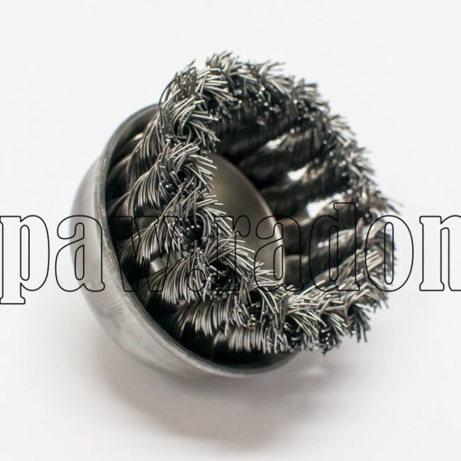 Szczotka doczołowa stalowa fi 60 na gwint M14 (S0003) - zdjecie numer 2