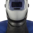 Czarna, skórzana osłona przodu szyi z licowej skóry wieprzowej (W0011) - zdjecie numer 1