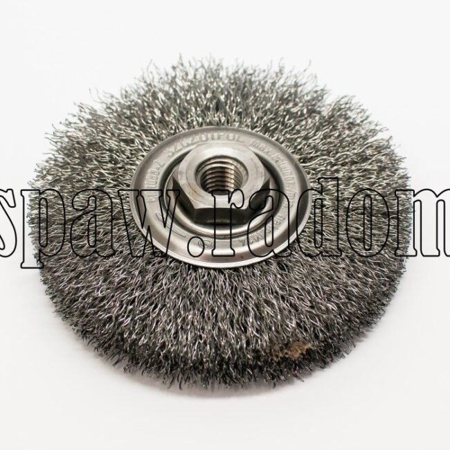 Szczotka tarczowa stalowa fi 110 z gwintem M14 (S0010) - zdjecie numer 1