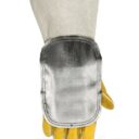 Aluminizowana osłona na rękę odbijająca wysoką temperaturę, skóra od wewnątrz (W01011) - zdjecie numer 3