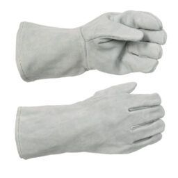 Rękawice spawalnicze XL szary model ekonomiczny z "chowanym" kciukiem z podszewką bawełnianą (W6352) - zdjecie numer 2