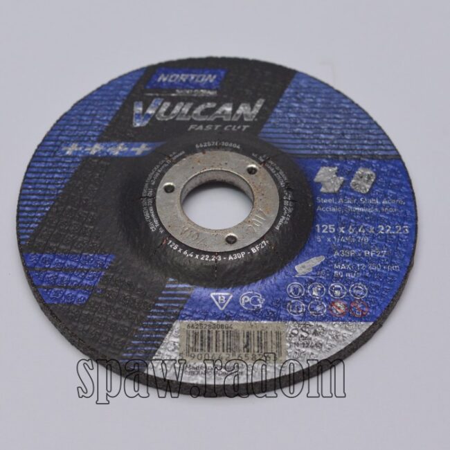 Tarcza do szlifowania metal/inox Vulcan 125x6.4x22.23 NORTON (N0042) - zdjecie numer 1