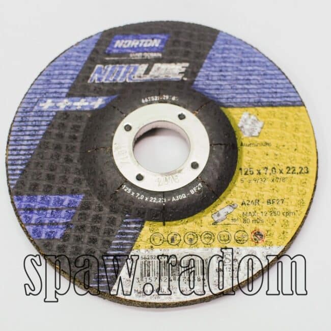 Tarcza do szlifowania aluminium 125x7,0x22.23 NORTON (N1628) - zdjecie numer 1