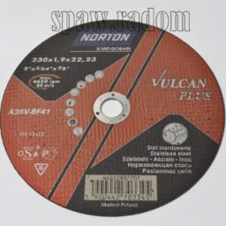 Tarcza do cięcia inox Vulcan Plus 230x1.9x22.23 NORTON (N0067) - zdjecie numer 1
