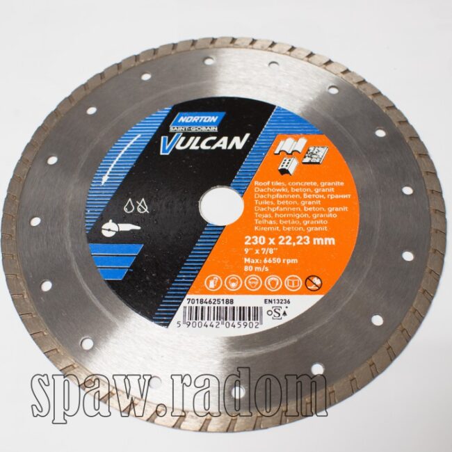 Tarcza diamentowa Vulcan Jet 230 x 22,23 NORTON (N0101) - zdjecie numer 1