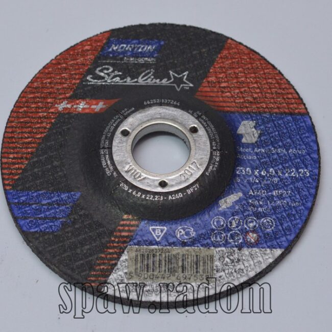 Tarcza do szlifowania metalu Starline 230x6.0x22.23 NORTON (N0030) - zdjecie numer 1
