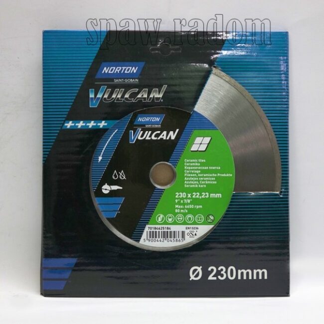 Tarcza diamentowa do betonu Vulcan Ceram 230 x 22,23 NORTON (N0112) - zdjecie numer 2