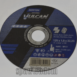Tarcza do cięcia metal/inox Vulcan 125x1.0x22.23 (zestaw 10szt. w puszcze) NORTON (N4799) - zdjecie numer 1