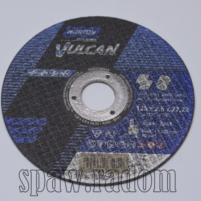 Tarcza do cięcia metal/inox Vulcan 125x2.5x22.23 NORTON (N0052) - zdjecie numer 1