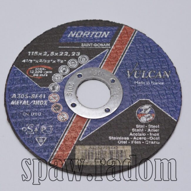 Tarcza do cięcia metal/inox Vulcan 115x2.5x22.23 NORTON (N0048) - zdjecie numer 1