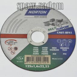 Tarcza do cięcia uniwersalna MULTI-PURPOSE 125x1.6x22.23 NORTON (N0071) - zdjecie numer 1