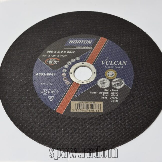 Tarcza do cięcia metalu Vulcan 300 x 3.0 x 32.0 NORTON (N0031) - zdjecie numer 1