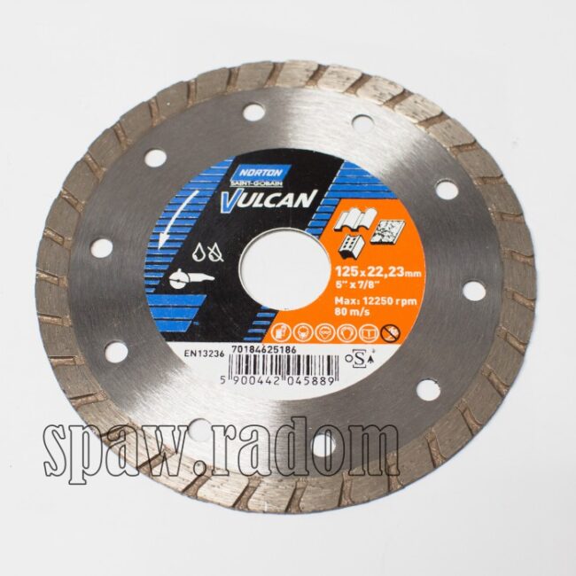 Tarcza diamentowa Vulcan Jet 125 x 22,23 NORTON (N0100) - zdjecie numer 1