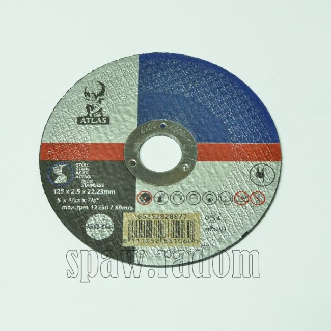 Tarcza do cięcia metal/inox Atlas 125 x 2,5 x 22,23 NORTON (N0034) - zdjecie numer 1