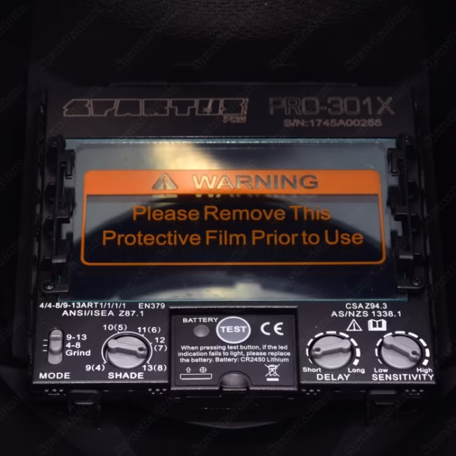 Przyłbica automatyczna SPARTUS Pro 301X szara 4 sensory 100x65mm 4-13DIN (NV0147) - zdjecie numer 2