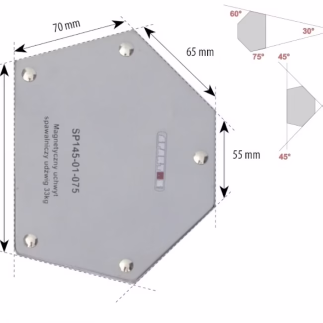 Kątownik magnetyczny 33kg (NV2978) - zdjecie numer 2