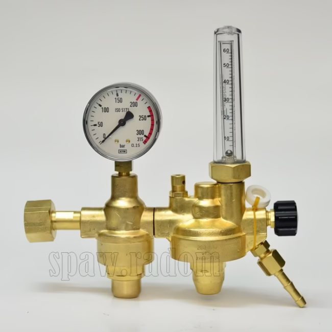 Reduktor dwustopniowy z rotametrem do wodoru 2RBW-0,3R PERUN (PER1228) - zdjecie numer 1