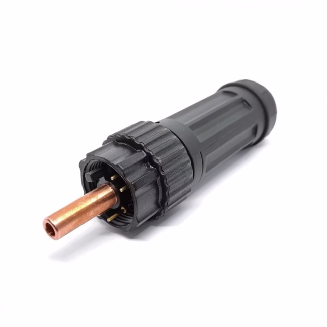 Wtyk Euro do uchwytów TIG oraz uchwytów do cięcia plazmą gaz 1/4" kpl (PL0416) - zdjecie numer 1