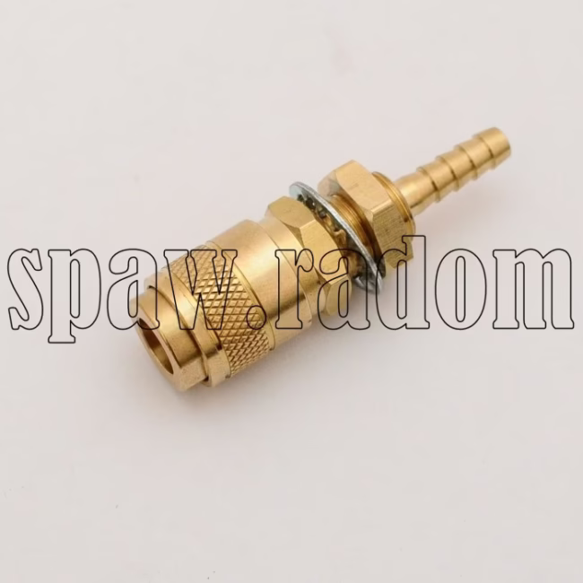 Gniazdo szybkozłącza TYP21 do przegrody na wąż 6mm kolor neutralny (NV9853) - zdjecie numer 1