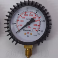 Manometr CO2/Argon ciśnieniowy 315bar gwint 1/4" 63mm (IMPORT) (IM0482) - zdjecie numer 1