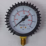 Manometr CO2/Argon roboczy 16bar gwint M12x1,5 63mm (PERUN) (IM0484) - zdjecie numer 1